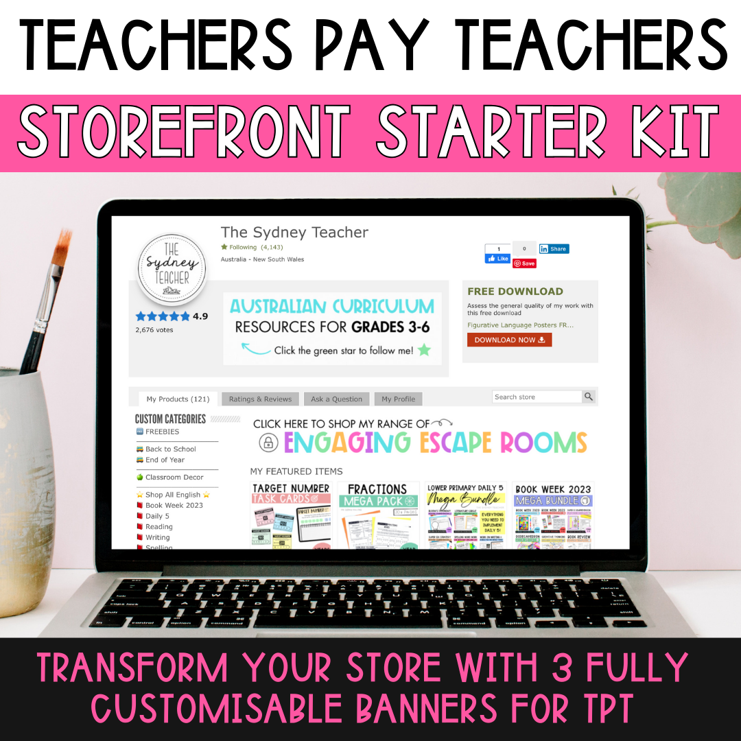 Teachers Pay Teachers Storefront Starter Kit - The Sydney Teacher