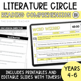 Upper Primary Literature Circle Templates - Use with ANY text! - The Sydney Teacher