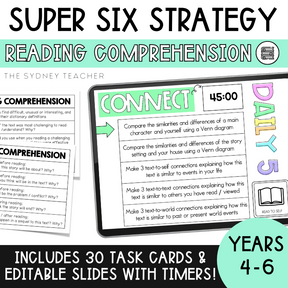 Upper Primary Super Six Comprehension - Use with ANY text! - The Sydney Teacher