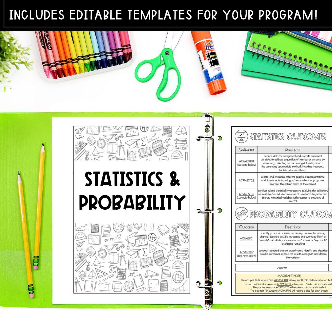 Year 3 Statistics & Probability Test Pack - The Sydney Teacher