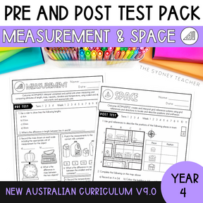 Year 4 Measurement & Space Test Pack - The Sydney Teacher