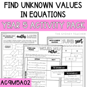 Year 5 Number & Algebra Pack: (AC9M5A02) - The Sydney Teacher