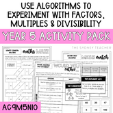 Year 5 Number & Algebra Pack: Use Algorithms to Experiment with Factors, Multiples & Divisibility (AC9M5N10) - The Sydney Teacher