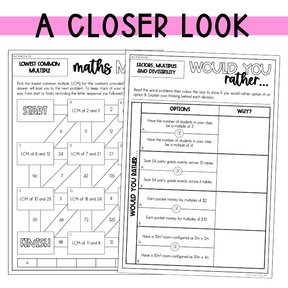 Year 5 Number & Algebra Pack: Use Algorithms to Experiment with Factors, Multiples & Divisibility (AC9M5N10) - The Sydney Teacher