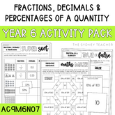 Year 6 Number & Algebra: Fractions, Decimals and Percentages of a Quantity (AC9M6N07) - The Sydney Teacher