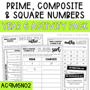 Year 6 Number & Algebra: Prime, Composite & Square Numbers (AC9M6N02) - The Sydney Teacher