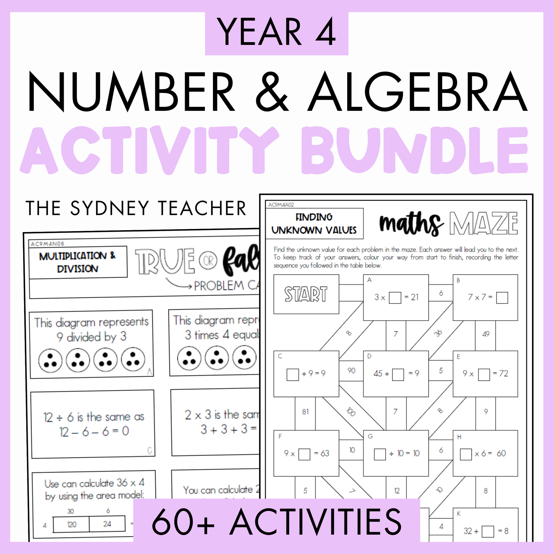 Year 4 Maths Activity MEGA Bundle - Covers Every Maths Outcome!
