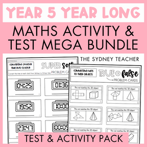 Year 5 Maths Test & Activity MEGA Bundle - Year Long Pack