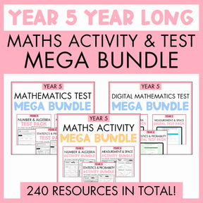 Year 5 Maths Test & Activity MEGA Bundle - Year Long Pack