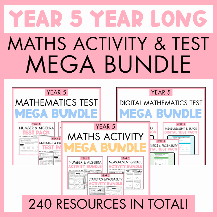 Year 5 Maths Test & Activity MEGA Bundle - Year Long Pack