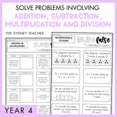 Year 4 Number & Algebra: Solve Addition, Subtraction, Multiplication, and Division Problems (AC9M4N08)