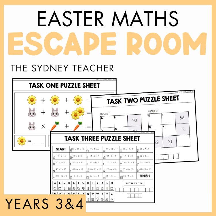 Easter Maths Escape Room | Year 3 & 4