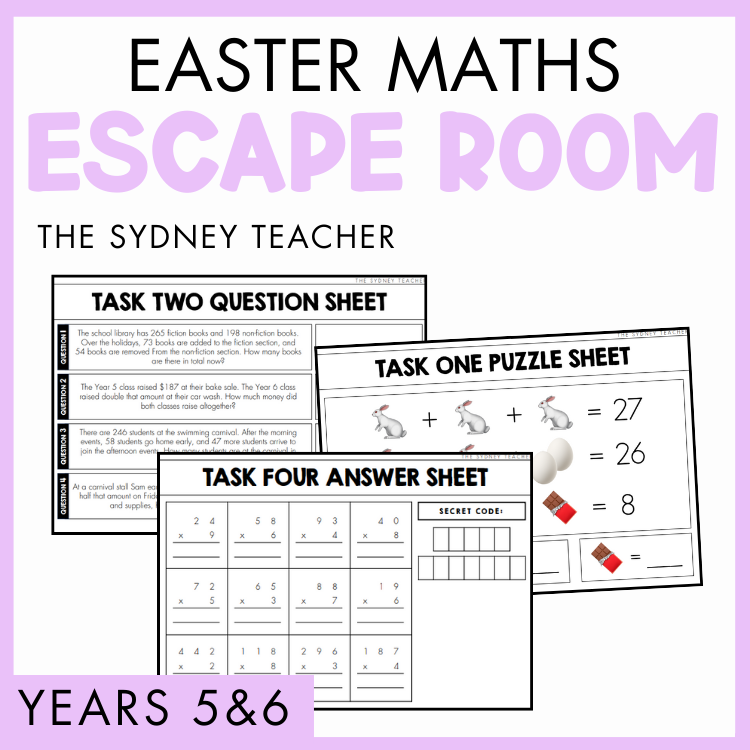 Easter Maths Escape Room | Year 5 & 6
