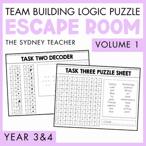 Logic Puzzle / Team Building Escape Room | Year 3 & 4 [Volume 1]