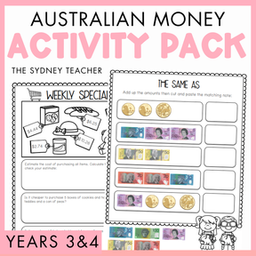 Australian Money Pack | Year 3 and 4