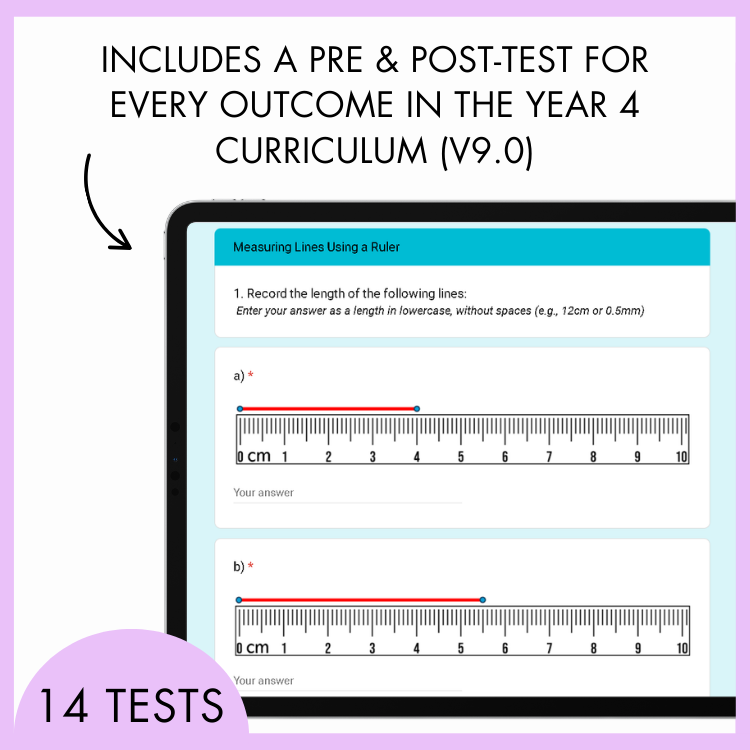 Year 4 Measurement & Space Digital Test Pack