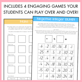 Negative Integer Dice Games
