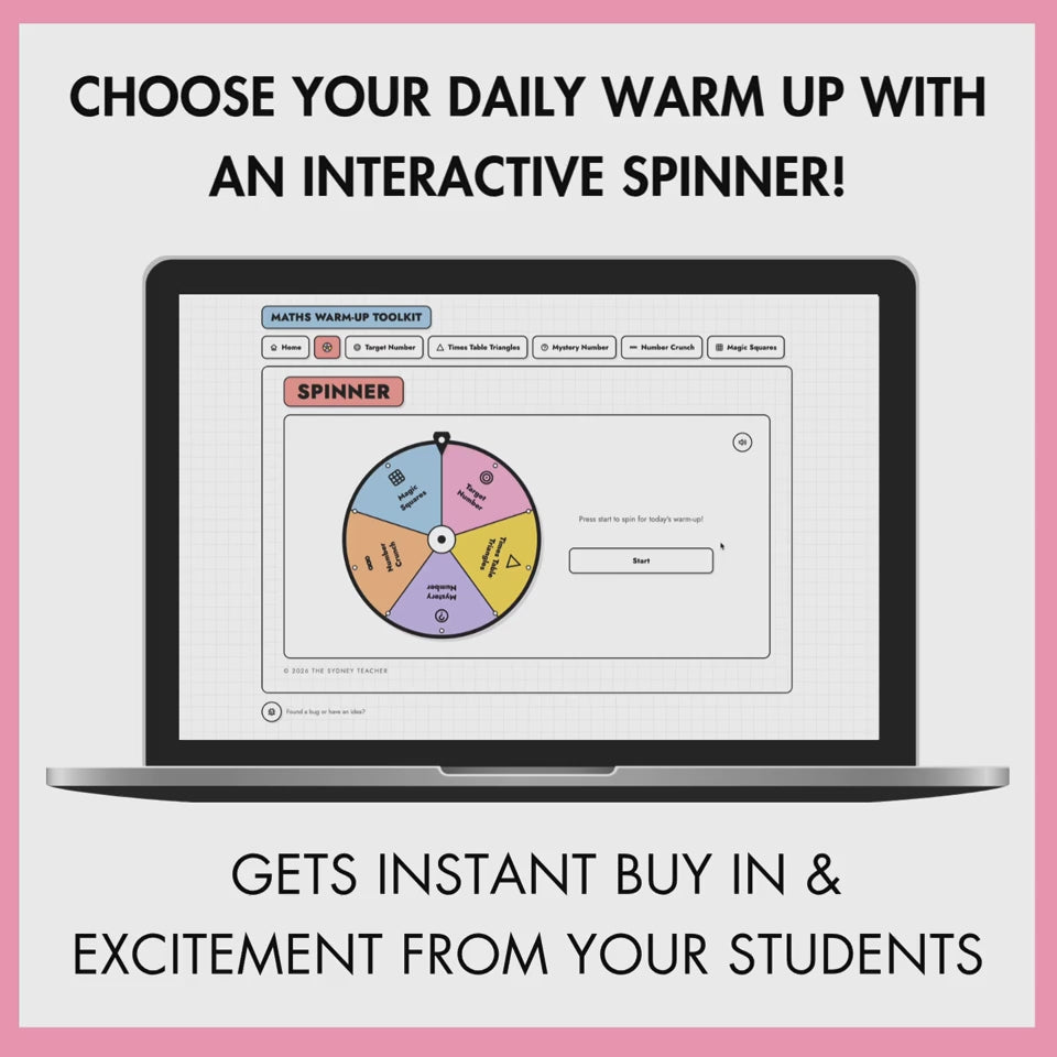Maths Warm Up Hub | 5-in-1 Digital Tool