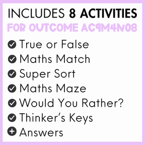 Year 4 Number & Algebra: Solve Addition, Subtraction, Multiplication, and Division Problems (AC9M4N08)