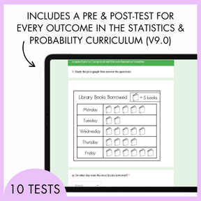 Year 4 Statistics & Probability Digital Test Pack