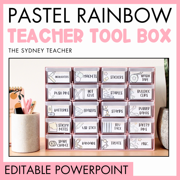 Pastel Rainbow Teacher Toolbox