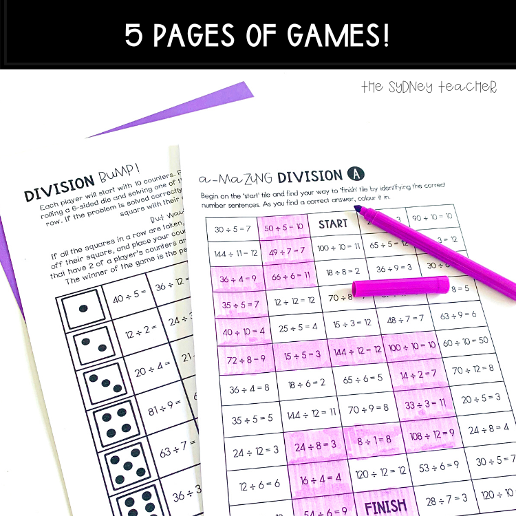 Division Fact Fluency Pack