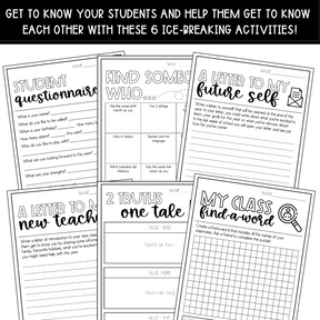 Back to School 'Get to Know You' Pack!