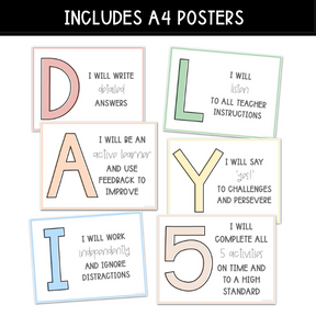 Daily 5 Expectation Poster Set
