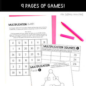 Multiplication Fact Fluency Pack