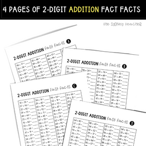 Addition and Subtraction Fact Fluency Pack - The Sydney Teacher