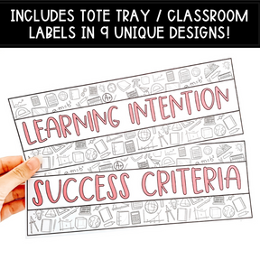 Classroom Line Art Labels - The Sydney Teacher