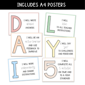 Daily 5 Expectation Poster Set - The Sydney Teacher