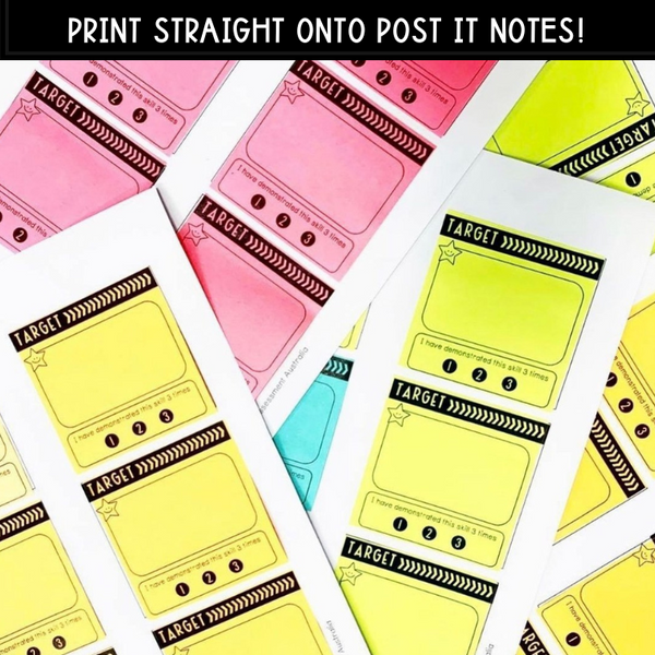 Feedback & Learning Target Sticky 'Post It' Notes Bundle ⭐️ The Sydney ...