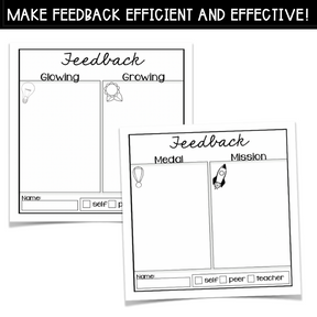 Feedback 'Post It' Pack (for sticky notes) - The Sydney Teacher