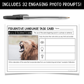 Figurative Language Task Cards - The Sydney Teacher