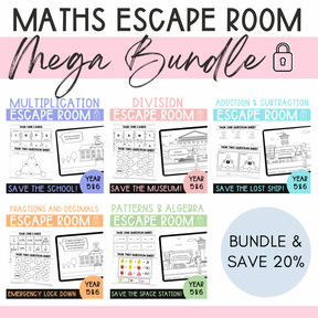 Escape Room Math MEGA Bundle - Year 5 & 6 - The Sydney Teacher