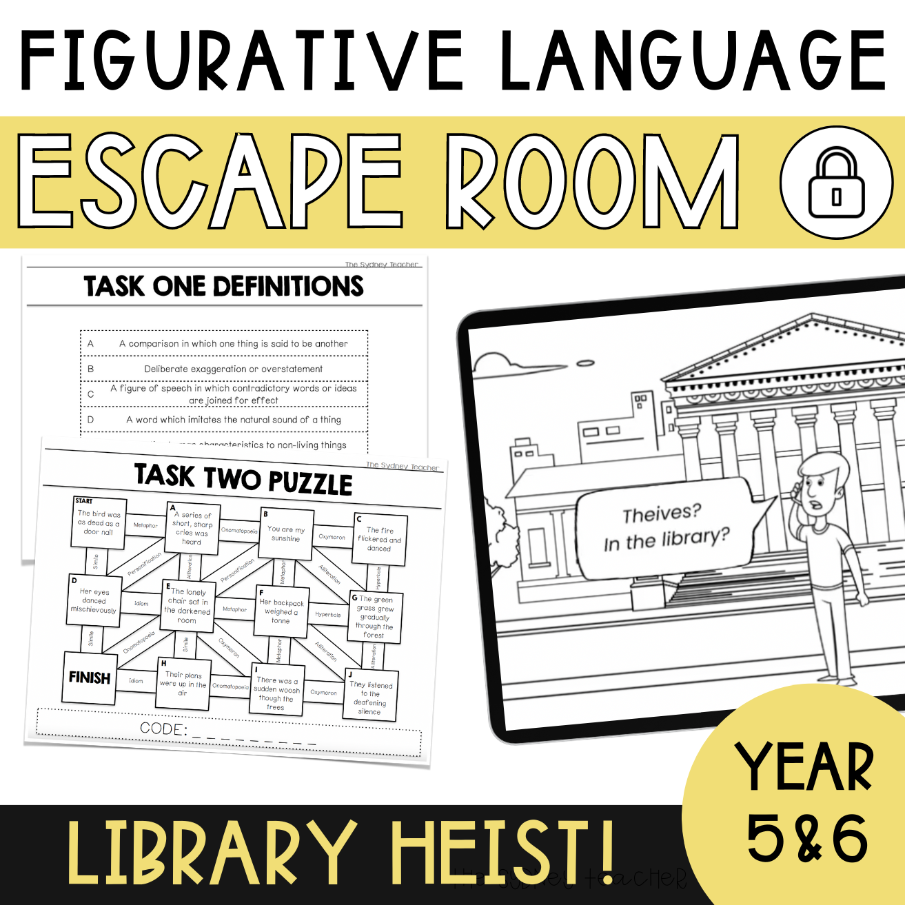 Figurative Language Escape Room - Year 5 & 6