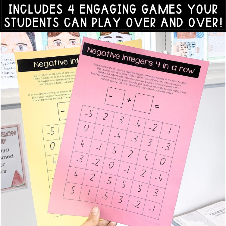 Negative Integer Dice Games - The Sydney Teacher