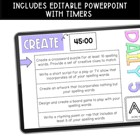 Upper Primary Bloom's Taxonomy Spelling Word Work - Use with ANY list! - The Sydney Teacher